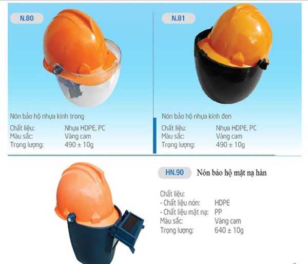Các loại nón bảo hộ giá rẻ trên thị trường