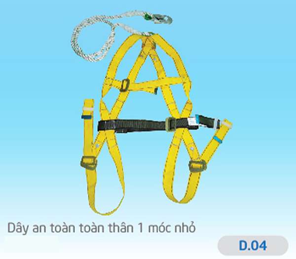 Mã DBB-D.04 Dây an toàn toàn thân 1 móc Mã DBB-D.04 Dây an toàn toàn thân 1 móc