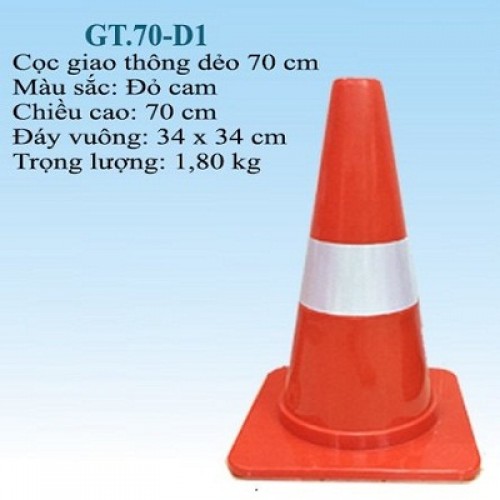 Mã CBB-GT.70-D1 Cọc giao thông nhựa dẻo 70cm