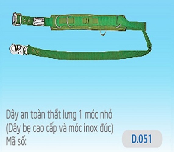 Mã DBB-D.051 Dây an toàn 1 móc innox